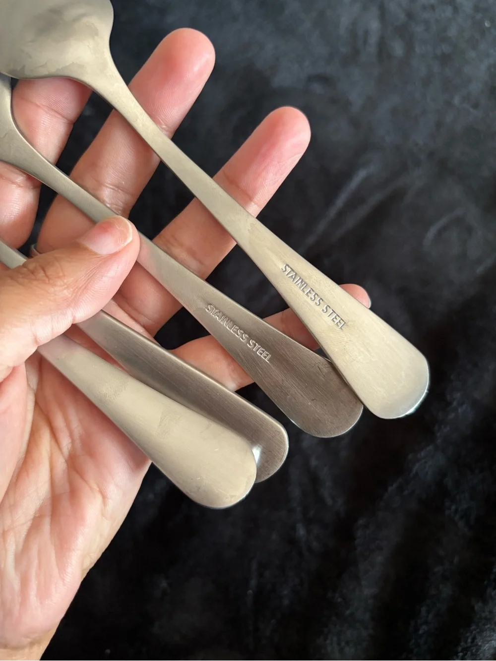 VTG Stainless Steel Spoons Set of 4 - Classic Silver Great Quality Flatwear